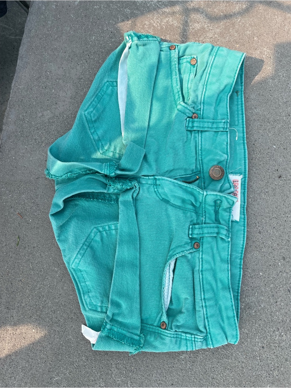 Girls' Teal Denim Shorts